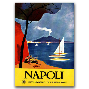 Plakat na płótnie na ścianę Włochy Neapol A1 - Vintageposteria
