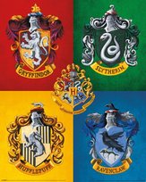 Plakat na ścianę Harry Potter Herby Hogwartu 40x50 cm