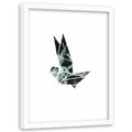 Plakat na ścianę w ramie białej FEEBY Geometryczny ptak, 40x50 cm - Feeby