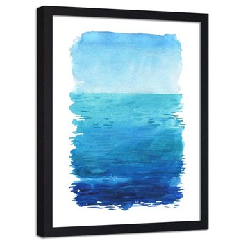 Plakat na ścianę w ramie czarnej FEEBY Pejzaż morze i horyzont, 60x80 cm - Feeby