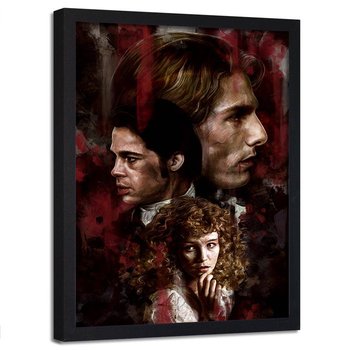 Plakat na ścianę w ramie czarnej FEEBY Portret wampir kino, 50x70 cm - Feeby