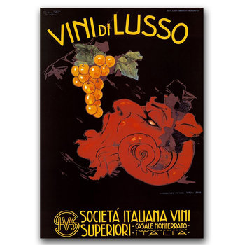 Plakat na ścianę Włoskie wino Vini di Lusso A1 - Vintageposteria