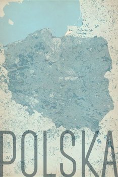 Plakat NICE WALL Polska, vintage, mapa 61x91,5 cm - Nice Wall