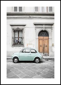 Plakat Obraz Samochód Retro we Włoszech 21x30 cm (A4) - Poster Story PL