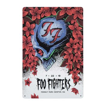 Plakat ozdobny Tabliczka dekoracyjna metalowa FOO FIGHTERS - Rustykalne Uchwyt