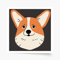 Plakat, Pieski: Corgi, 30x30 cm