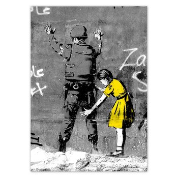 Plakat pionowy Banksy dziewczynka, 21x29,7  cm - ZeSmakiem