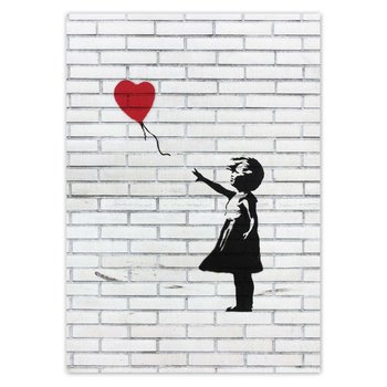 Plakat pionowy Banksy Dziewczynka balon, 21x29,7  cm - ZeSmakiem