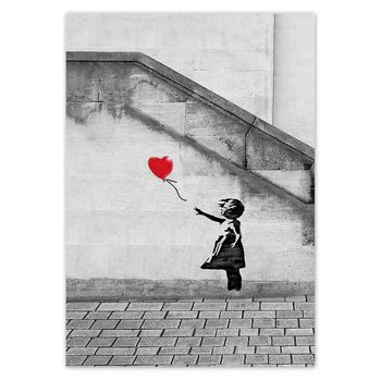 Plakat pionowy Dziewczynka z balonikiem, 14,8x21  cm - ZeSmakiem