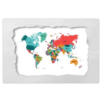 Plakat Polityczna mapa świata, 120x80 cm - ZeSmakiem