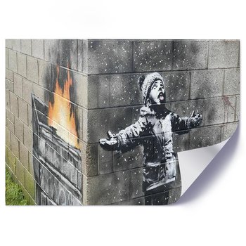 Plakat poster FEEBY, Banksy Mural Chłopiec 90x60 - Feeby
