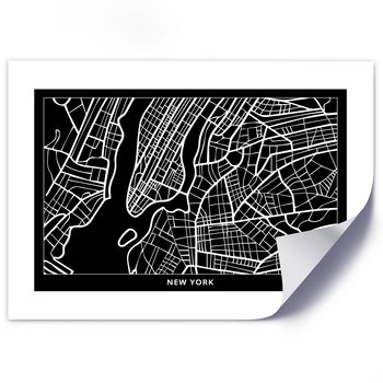 Plakat poster FEEBY, Nowy Jork Plan Miasta 100x70 - Feeby