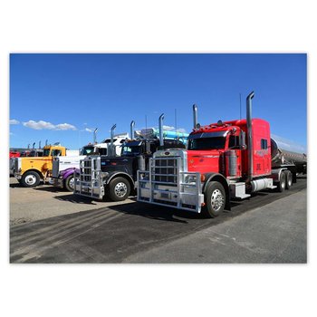 Plakat poziomy Amerykańskie ciężarówki, 42x29,7  cm - ZeSmakiem