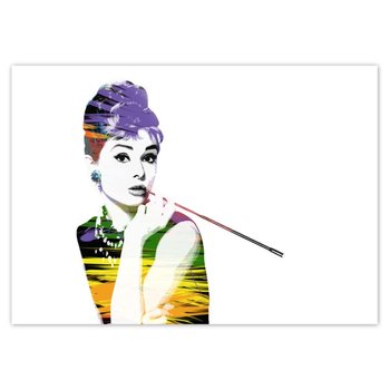 Plakat poziomy Audrey Hepburn Cygaretka, 59,4x42  cm - ZeSmakiem