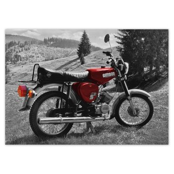 Plakat poziomy Czerwony Simson S51 E, 59,4x42  cm - ZeSmakiem