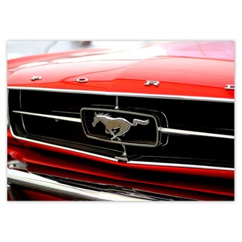 Plakat poziomy Grill Forda Mustanga, 21x14,8  cm - ZeSmakiem