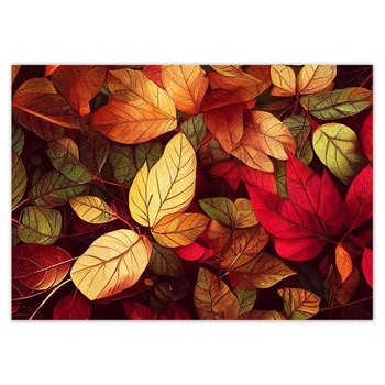 Plakat poziomy Jesienne liście Jesień, 59,4x42  cm - ZeSmakiem