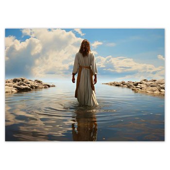 Plakat poziomy Jezus na wodzie, 59,4x42  cm - ZeSmakiem