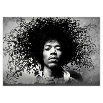 Plakat poziomy Jimmy Hendrix z nutami, 59,4x42  cm - ZeSmakiem