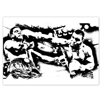 Plakat poziomy Mike Tyson Boks Walka, 42x29,7  cm - ZeSmakiem