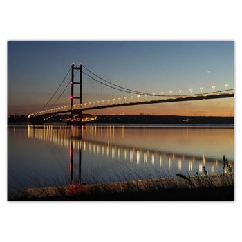 Plakat poziomy Oświetlony most w nocy, 42x29,7  cm - ZeSmakiem