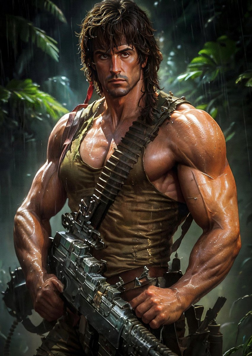Plakat Predator Rambo Sylvester Stallone Abstrakcja 100x70 cm #17 ...