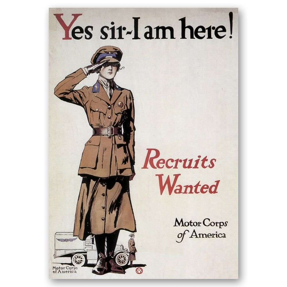 Plakat Propagandy Yes Sir I Am Here! 50x70 Legendarte Sklep