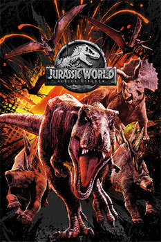 Plakat PYRAMID INTERNATIONA Jurrasic World Fallen Kingdom Montage, 61x91 cm - Pyramid International