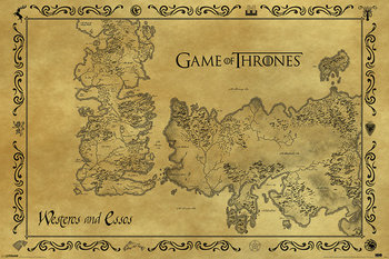 Plakat PYRAMID INTERNATIONAL, Game Of Thrones - Antique Map, 61x91 cm - Pyramid International