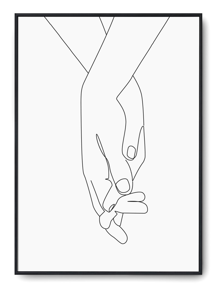 Plakat r 30x40 cm Ręka Dłoń Grafika Rysunek - Printonia | Sklep EMPIK.COM