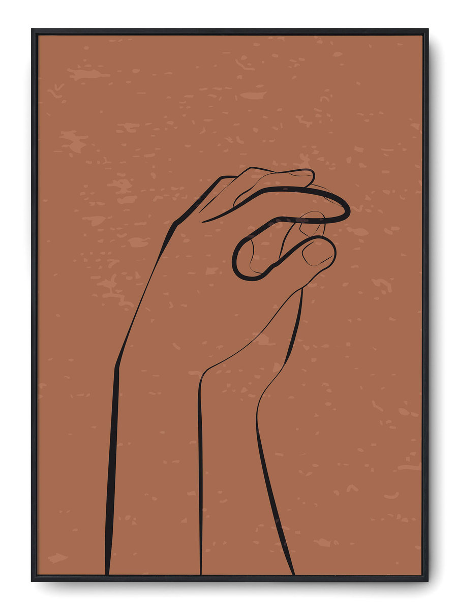 Plakat r 40x50 cm Ręka Dłoń Grafika Rysunek - Printonia | Sklep EMPIK.COM