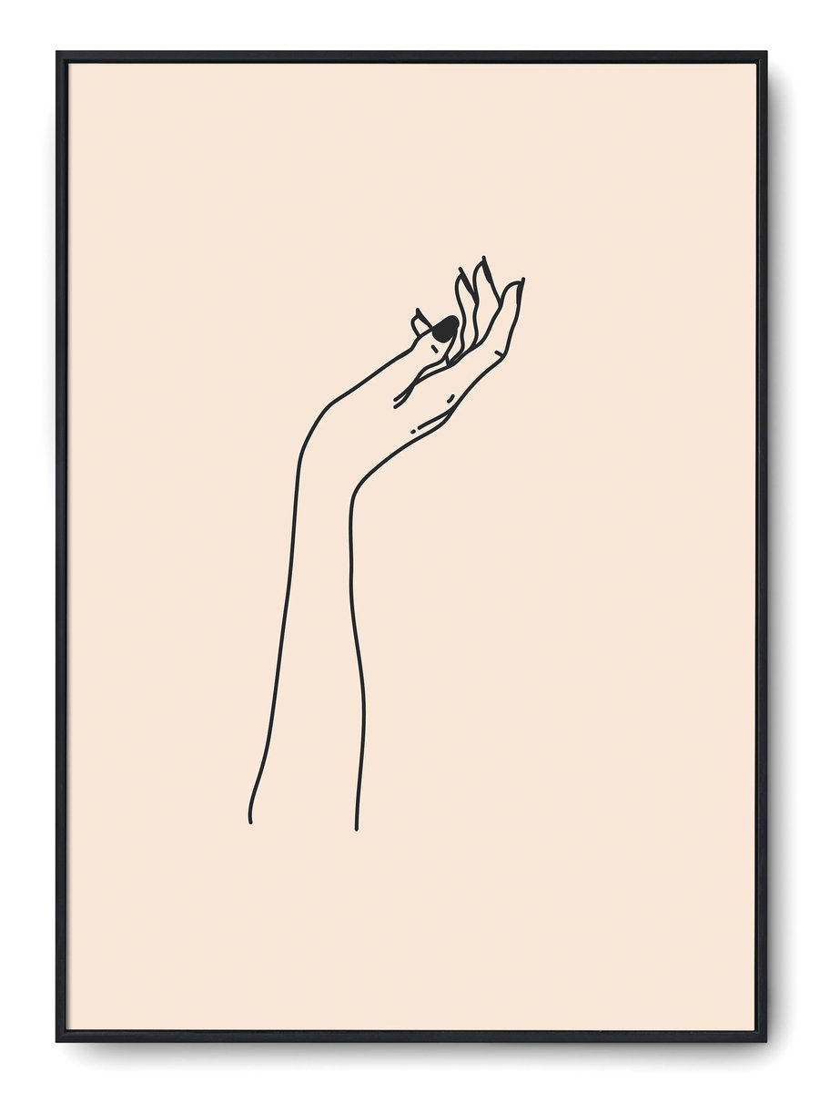 Plakat r 61x91 cm Ręka Dłoń Grafika Rysunek - Printonia | Sklep EMPIK.COM