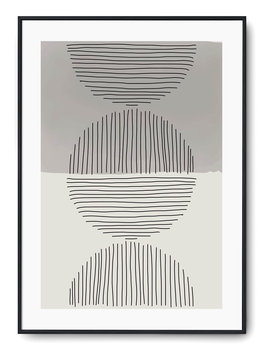 Plakat r B1 70x100 cm Grafika Geometria Linie Czer - Printonia
