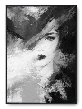 Plakat r B2 50x70 cm Kobieta Twarz Grafika Rysunek - Printonia