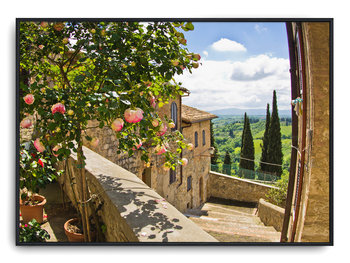 Plakat r B2 70x50 cm Toskania Włochy Italia Słońce - Printonia