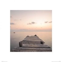 Plakat reprodukcja Drewniane Molo plakaty na ścianę do salonu 40x40 cm Nice Wall