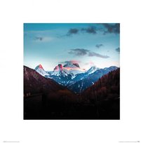 Plakat reprodukcja Górskie widoki na ścianę do salonu sypialni 40x40 cm Nice Wall