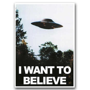 Plakat retro Archiwum X I want to believe A2 - Vintageposteria