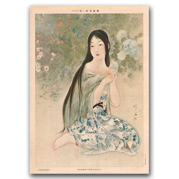 Plakat retro do salonu Dzieło Kaburagi Kiyokata A3 - Vintageposteria