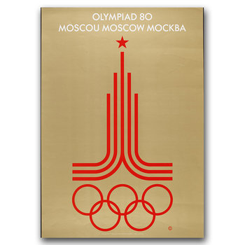 Plakat retro Moskiewskie igrzyska olimpijskie A3 - Vintageposteria