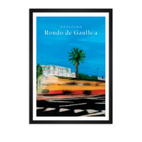 Plakat - Rondo de Gaulle'a 40x50 cm Warszawa architektura