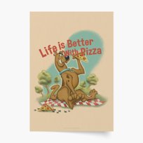 Plakat, Scooby Doo: Pizza, 60x80 cm