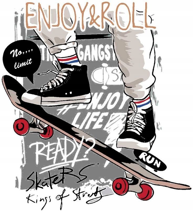 Affiche - Dalmatien skate (30 x 40 cm)