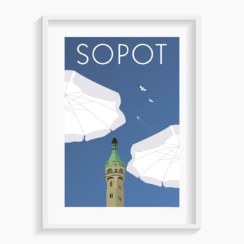Plakat Sopot 40x50 cm - A. W. WIĘCKIEWICZ