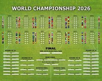 Plakat Tabela MŚ w Piłce Nożnej 2026 Mundial USA Terminarz w j. angielskim 50x40 Inna marka