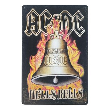 Plakat Tabliczka dekoracyjna metalowa AC DC HELLS BELLS - RustykalneUchwyty
