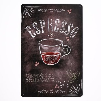 Plakat Tabliczka dekoracyjna metalowa BEAN ESPRESSO - RustykalneUchwyty