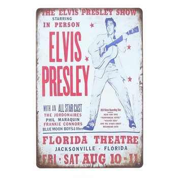 Plakat Tabliczka dekoracyjna metalowa ELVIS PRESLEY FLORIDA - RustykalneUchwyty