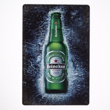 Plakat Tabliczka dekoracyjna metalowa HEINEKEN BOTTLE - RustykalneUchwyty