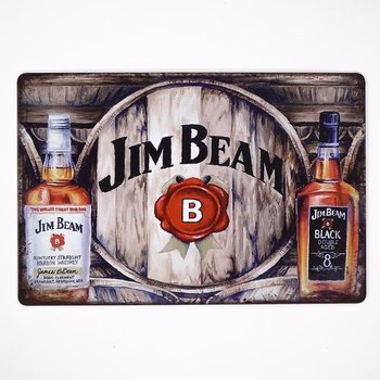 Plakat Tabliczka dekoracyjna metalowa JIM BEAM CASK - RustykalneUchwyty